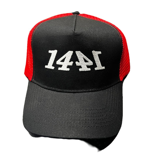 1441 Red & Black Trucker Cap