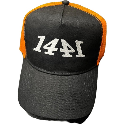 1441 Orange & Black Trucker Cap